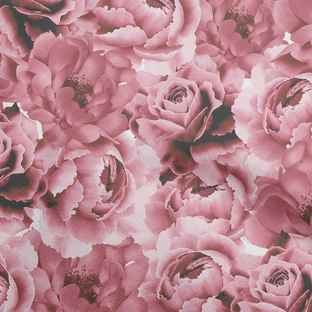 oneOone Tissu Polyester Spandex Rose Matériel de Robe Florale Tissu Imprimé Tissu au Mètre 56 Pouces de Large