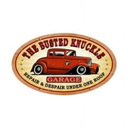 Busted Knuckle Garage Vintage Sign Made in the USA with heavy gauge steel"