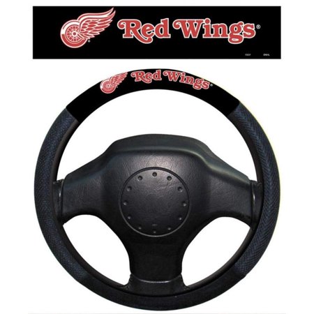 - Detroit Red Wings Black Poly Suede & Mesh Steering Wheel Cover, Officially licensed product By Fremont Die