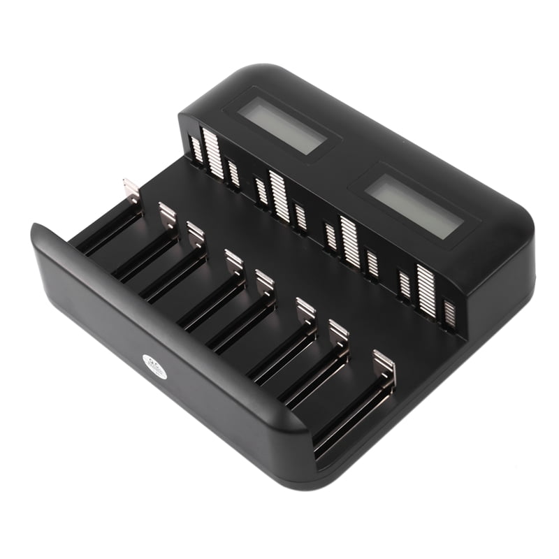 8 Slots Lcd Display Usb Smart Battery Charger For Aa Aaa C D Size