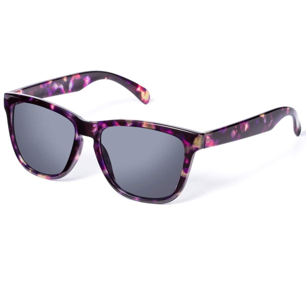 Gafas de sol COLOSSEIN Vintage de montura cuadrada con lentes UV400 morados