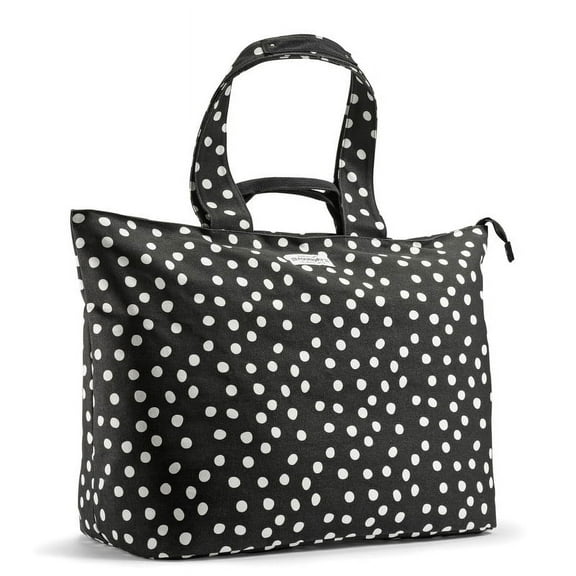 Fit Fresh All The Things XL Tote Bag, Travel & Overnight Bag, White Dot
