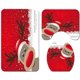 thumbnail image 2 of Paquete de 4 juegos de baño navideños con alfombras antideslizantes, tapa de inodoro, alfombrilla de baño y cortina de ducha con 12 ganchos para decoración navideña A, 2 of 4