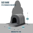 thumbnail image 4 of PELZIN Indoor Dog House - Orthopedic Dog Tent Bed w/Egg-Crate Foam - Pet Bed with Cover Cave - Waterproof Lining - Nonskid Bottom, Ideal for Small Breeds & Fits 24-Inch Crate - 23"x16", 4 of 11