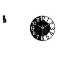 thumbnail image 1 of Estatua de gato, figura de escritorio, reloj de pared acrílico, adorno de resina, diseño moderno silencioso, material resistente, adecuado para oficin, 1 of 8