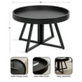 thumbnail image 3 of Kate and Laurel Avery Modern Wooden Round Coffee Table, 30 x 30 x 18, Black, Decorative Transitional Living Room Coffee Table for Storage and Display, 3 of 9