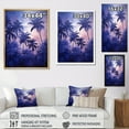thumbnail image 4 of Designart "Mystical Impressions Of Indigo Palm Trees I" Palms & Palm Trees Floater Framed Wall Art Living Room, 4 of 5