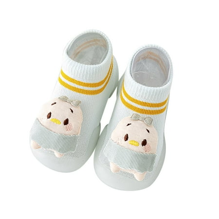 

Yinguo Summer And Autumn Comfortable Toddler Shoes Cute Deer Rabbit Pattern Children Mesh Breathable Floor Sneakers Light Blue 21