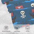 thumbnail image 3 of Pirate Ship Skull Pattern Bath Towel 100% Cotton Soft Thick High Absorbency Hand Face Towel Single Pack 16x28in, 3 of 7