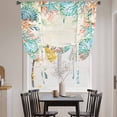 thumbnail image 3 of Beige Coastal Balloon Curtains for Bedroom/Front Door/Bathroom, Summer Nautical Beach Coral Starfish Tie Up Curtains 63 Inch Length Light Filtering Kitchen Curtains Shades for Windows 46"x63", 3 of 8