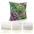 thumbnail image 4 of PHYHOO Green Leaves Pillow Covers Linen Tropical Palm Leaf Decorative Throw Pillow Case Summer Cushion Cover for Home Bench/Couch/Sofa White, 4 of 5