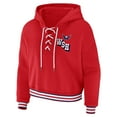 thumbnail image 2 of Women's WEAR by Erin Andrews Red Washington Capitals Lace-Up Pullover Hoodie, 2 of 3