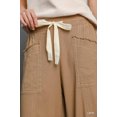 thumbnail image 4 of Saronite Saronite Wide Leg Pull On Full Lenghth Pants, Latte (Women's), 4 of 5