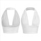 thumbnail image 3 of Chaleco Sin Mangas con Cuello en V Profundo para Mujer, de Verano, con Cuello Halter y Espalda Descubierta Marfil L, 3 of 8