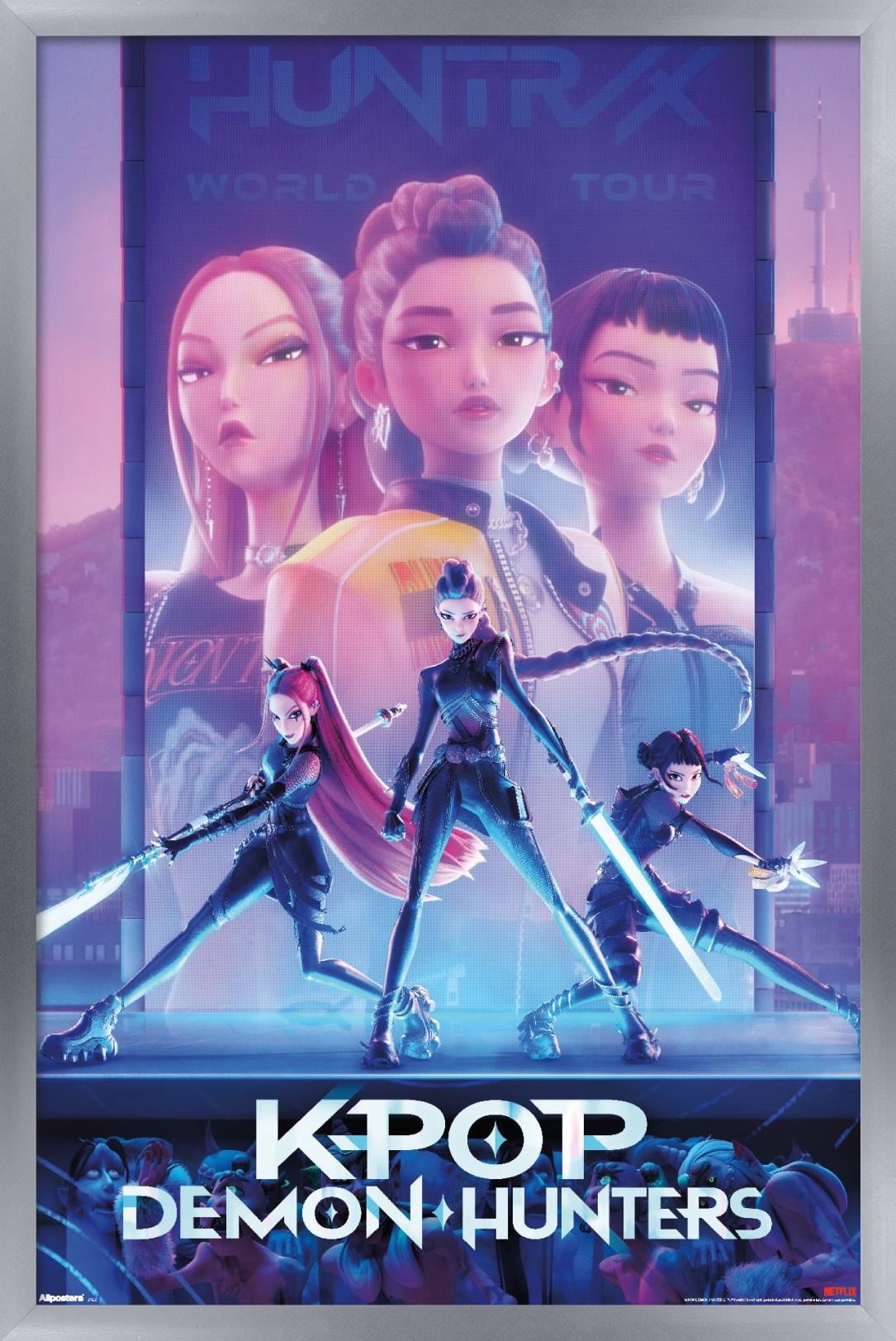 Netflix KPop Demon Hunters (2025) - One Sheet Wall Poster, 14.725" x 22.375" Framed