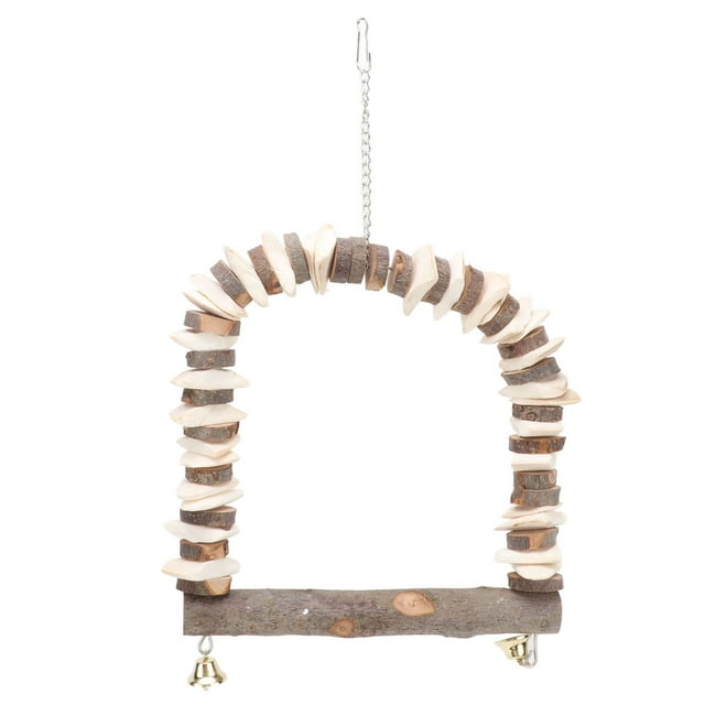 Bird Swing Toy,Bird Swing Toy Hanging Parrot Swing Toy Bird Wood Perch Toy Luxury Finish