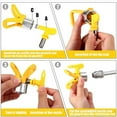 thumbnail image 3 of 8 Pieces Airless Paint Spray Tool Set 11.8 Inch Extension Pole Rod with 517 Sprayer Tip and Nozzle Tip Protector,Yellow & Silver, 3 of 7