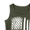 Fashion Women ONeck Sleeveless Independence Day Flag Print Tank Tops