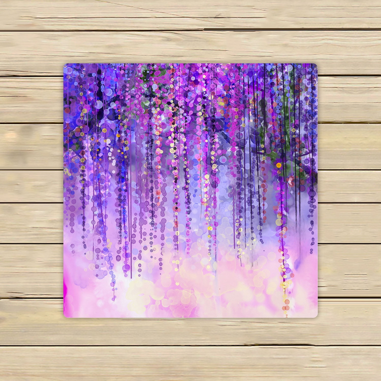 YKCG Wisteria Flowers Tree Purple Violet Floral Hand Towel Beach Towels Bath Shower Towel Bath