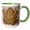 Green/White, variant on 3drose, Overhead Photograph of a Bufo Bufo Toad, 11oz Mug