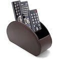 thumbnail image 1 of Organisateur de Télécommande de Table en Cuir avec 5 Compartiments Spacieux (Brun Foncé), 1 of 4