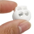 thumbnail image 4 of Uxcell Spring Cord Lock Toggle Stopper, Double Hole for Drawstring Paracord Cord Craft Backpack, White 12Pcs, 4 of 6