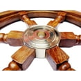 thumbnail image 6 of Natural Wood Premium Pirate's Boat Ship Wheel | Nagina International (12 Inches, 6 of 6