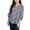 Gray Navy Floral, variant on NY Collection Womens Petites Floral Print Polyester Blouse