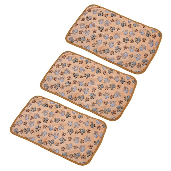 Pet Blanket,3Pcs Dog Paw Print Soft Dog Blanket Pet Warm Sleep Mat Crafted with Care