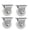 4pcs Fixed wheel, variant on 2/4pcs Universal Heavy Duty Plate Casters With Locking Mechanism - For Furniture, Carts, White Industrial PP, 1.97"