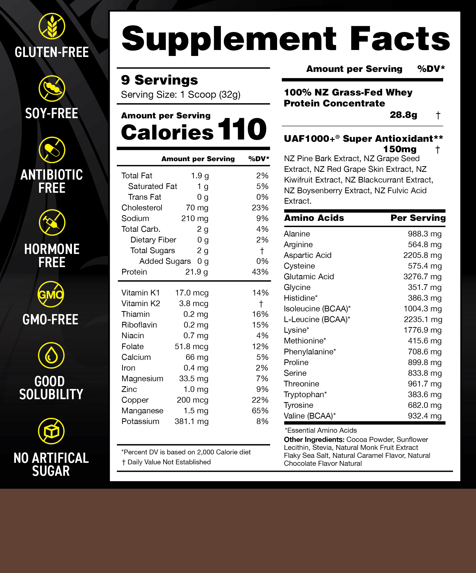 FREZZOR 100% Grass-Fed Whey Protein Shake, New Zealand, Chocolate Cacao, Keto Friendly, 24 Superfoods, 29g Protein, 22g BCAAs, GMO-Free, rBGH-Free, No Added Sugar, No Preservatives, 2 Count