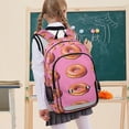 thumbnail image 7 of FORMRS Unisex School Backpack 17" Student Travel Bag with Laptop Compartment, Pink Doughnuts, 7 of 7