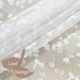 thumbnail image 4 of Flowpartex Spring Leaf Buds Embroidered White Lace Sheer Curtains Rod Pocket Voile Winodw Drapes for Bedroom Living Room, 52" W x 95" L 2 Panels, 4 of 6