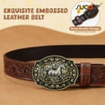 thumbnail image 5 of SUOSDEY Kids Western Belt for Boys Girls Genuine Leather Cowboy Cowgirl Belts with Detachable Buckle for Jeans Western Gifts, 5 of 7