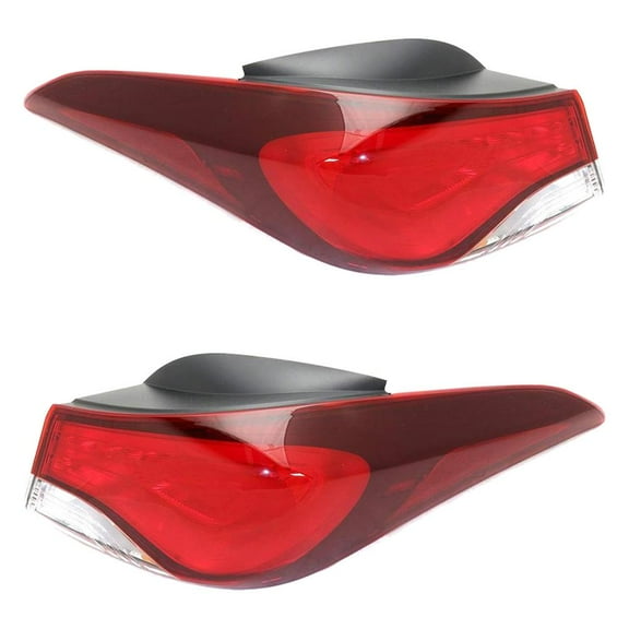 New Pair of Tail Lights Compatible With Hyundai Elantra Coupe Elantra 1.8L 2.0L 2014-2016 By Part Numbers 762405-41583-3 92401-3X230 762405-41582-6 HY2805130 92402-3X230 HY2804130