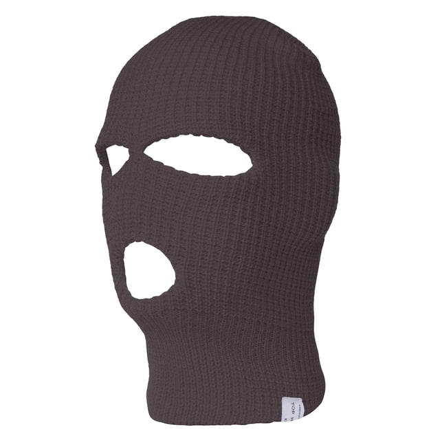 TopHeadwear 3-Hole Ski Face Mask Balaclava, Charcoal