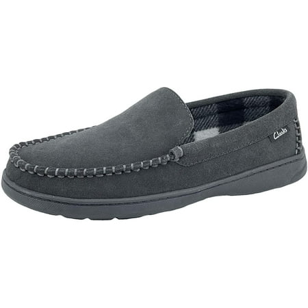 

Clarks Men s Cozy Open Back Suede Clog Slippers (11 M US Grey)