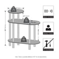 thumbnail image 3 of Furinno TURN-N-TUBE 3-Tier Oval Sofa Open Shelf Narrow Nightstand Espresso, 3 of 4
