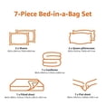 thumbnail image 3 of Amazon Basics - Juego de ropa de cama de microfibra ligera de 7 piezas, tama&ntilde;o matrimonial/queen, rayas azules Amazon Basics NA, 3 of 7