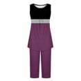 thumbnail image 3 of Women Jogging Suits 2 Piece Set Lounge Sets for Women Pajama Sleeveless Sets for Women 2 Piece Matching Pj Sets Summer Outfits, 3 of 5