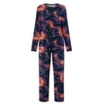thumbnail image 5 of Edvintorg Womens Pajamas Halloween Printed Crew Neck Long Sleeve Top and Pant Casual Comfy Pajama Set Plus Size Womens Fashion Multicolor S, 5 of 5