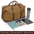 thumbnail image 3 of S-ZONE Duffle Bag for Travel Canvas Duffel Bag Carry on Weekender Bag for Men, 3 of 6