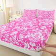 thumbnail image 3 of Manfei Pink Damask Flower Full Size Sheets, Tribal Hippie Mandala Bed Sheets, Teen Adult Female Man Sheet Sets, Super Cozy Room Decor, 4-Piece, 3 of 7