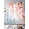 thumbnail image 3 of Ombre Orange Blue Sheer Curtains 96 Inch Length 2 Panels Set Window Treatments, Summer Coastal Ocean Sea Beach Wave Rod Pocket Semi Curtains for Living Room/Bedroom/Kitchen Décor, 104"W x 96"L, 3 of 7