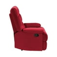 thumbnail image 5 of Reclining Chair, Velvet Upholstery Square Tufted Back Pillow Top Arms Solid Wood Furniture Modern Living Room Recliner, 5 of 6
