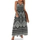 thumbnail image 1 of Vestido tradicional tailandés de seda - blanco y negro con gusanos de seda sin mangas, estilo coreano, ropa de verano, 1 of 7