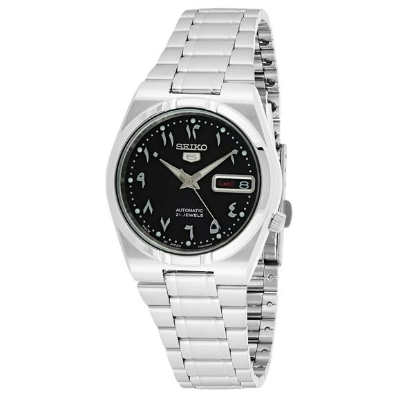 Seiko Men's Seiko 5 Black Dial Watch - SNK063J5