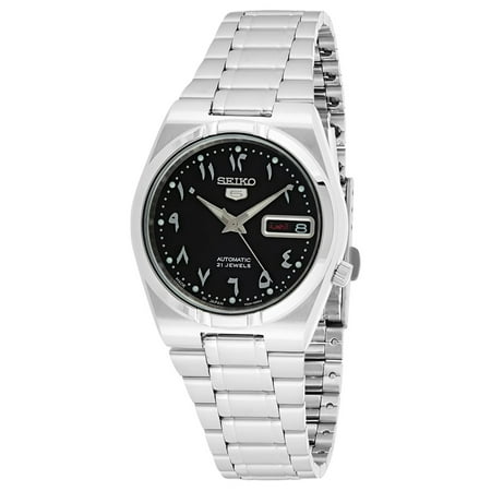 Seiko Men's Seiko 5 Black Dial Watch - SNK063J5