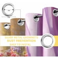 thumbnail image 4 of Purple Spring Flowers Blackout Curtains for Bedroom, Modern Abstract Chic Oil Painting Thermal Insulated Kitchen Drapes with Grommets, Light Blocking Window Treatment, 2 Panels 52" x 54", 4 of 7
