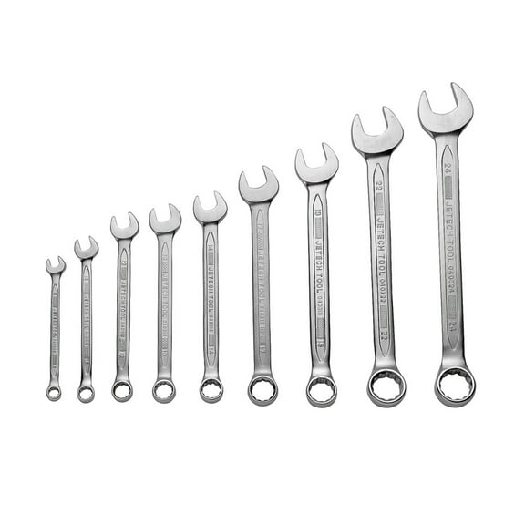Jetech Combination Wrench Set (8mm - 24mm), Metric, 9PCS
